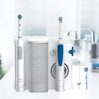 Idropulsore Oral-B Health Center adulti spazzolino elettrico rotante-oscilante blu, bianco