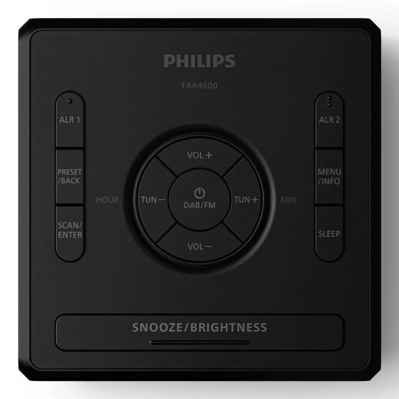 Sveglia digitale Philips TAR4600/10 nero LCD AC/batteria