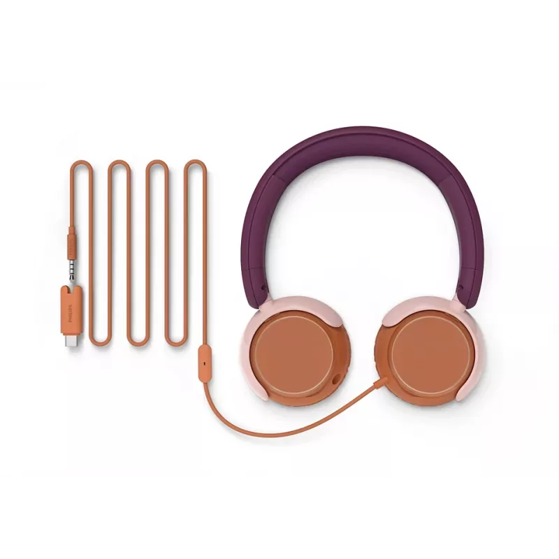 Philips serie 2000 TAK2000MP/00 cuffie/headset con filo archetto chiamate/musica USB Type-C arancione, viola, rosa