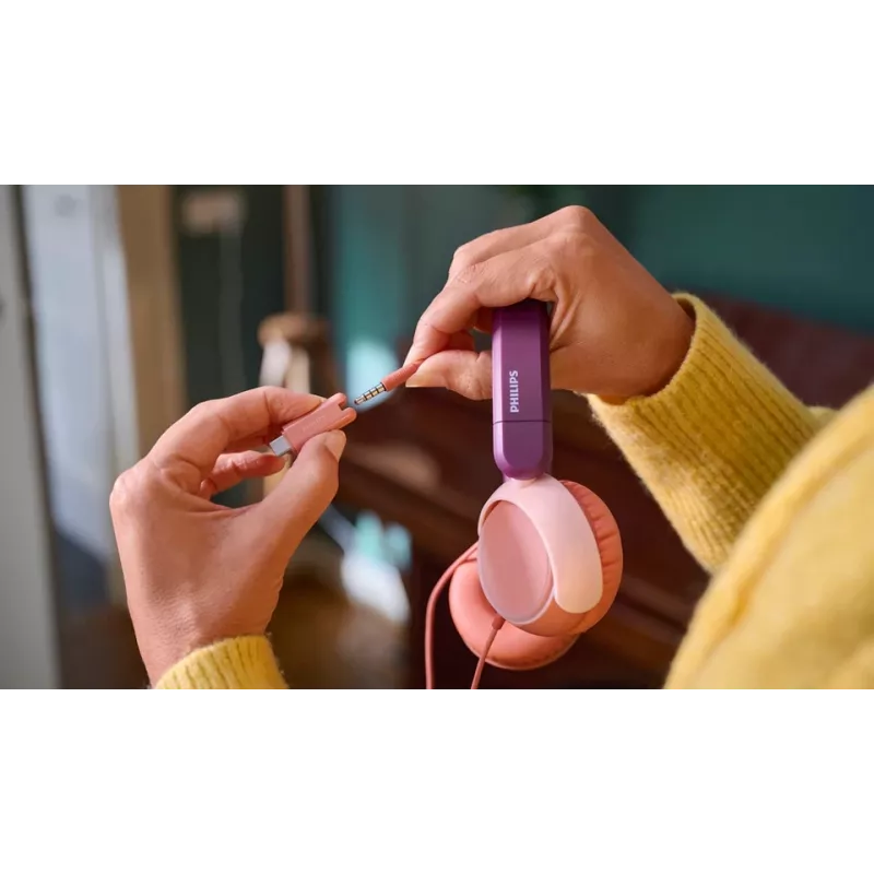 Philips serie 2000 TAK2000MP/00 cuffie/headset con filo archetto chiamate/musica USB Type-C arancione, viola, rosa