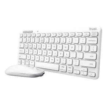 Set tastiera-mouse TRUST Lyra Mini wireless QWERTZ (RF + Bluetooth) bianco, layout tedesco