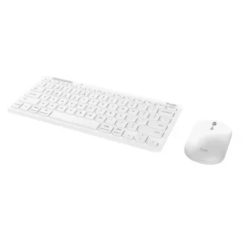Set tastiera-mouse TRUST Lyra Mini wireless QWERTZ (RF + Bluetooth) bianco, layout tedesco