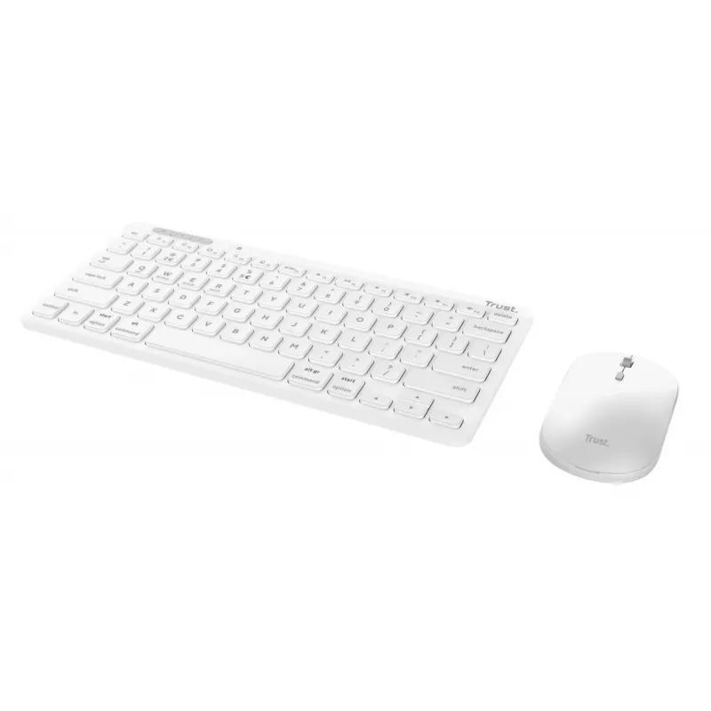 Set tastiera-mouse TRUST Lyra Mini wireless QWERTZ (RF + Bluetooth) bianco, layout tedesco
