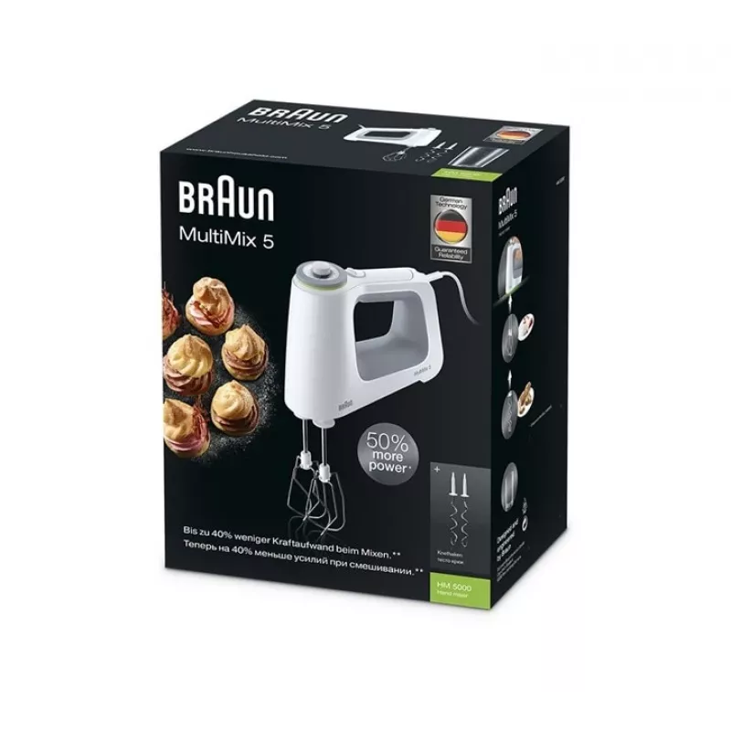 Braun HM 5000 WH frullatore a mano 700 W grigio, bianco