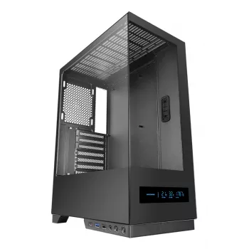 Case PC TACENS MARS MC-PULSAR LCD ATX Midi Tower, vetro temperato, LCD frontale, USB-C, supporta GPU 33,2 cm