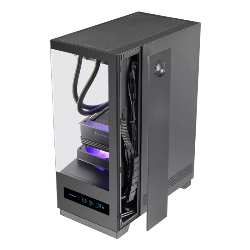 Case PC TACENS MARS MC-PULSAR LCD ATX Midi Tower, vetro temperato, LCD frontale, USB-C, supporta GPU 33,2 cm