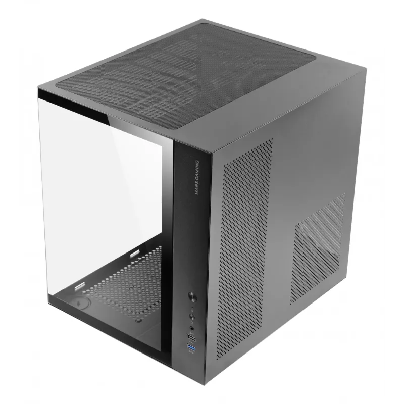 Case PC TACENS Mars Gaming MCV-ONE Midi Tower – nero, ATX/Micro-ATX/Mini-ITX, vetro temperato, supporta ventole da 120 mm
