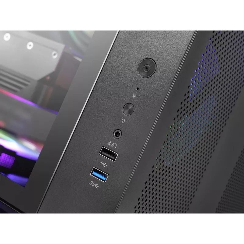 Case PC TACENS Mars Gaming MCV-ONE Midi Tower – nero, ATX/Micro-ATX/Mini-ITX, vetro temperato, supporta ventole da 120 mm