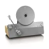 Giradischi a trasmissione a cinghia Lenco LSA-071SI, completamente automatico, grigio, Bluetooth, 3,5 mm, 10 W