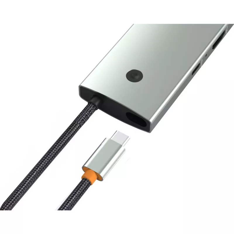 Techly IUSB32C-HUB6HPDI hub interfacce USB 3.2 Gen 1 (3.1 Gen 1) Type-C 5000 Mbit/s alluminio