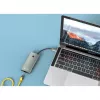 Techly IUSB32C-HUB6HPDI hub interfacce USB 3.2 Gen 1 (3.1 Gen 1) Type-C 5000 Mbit/s alluminio