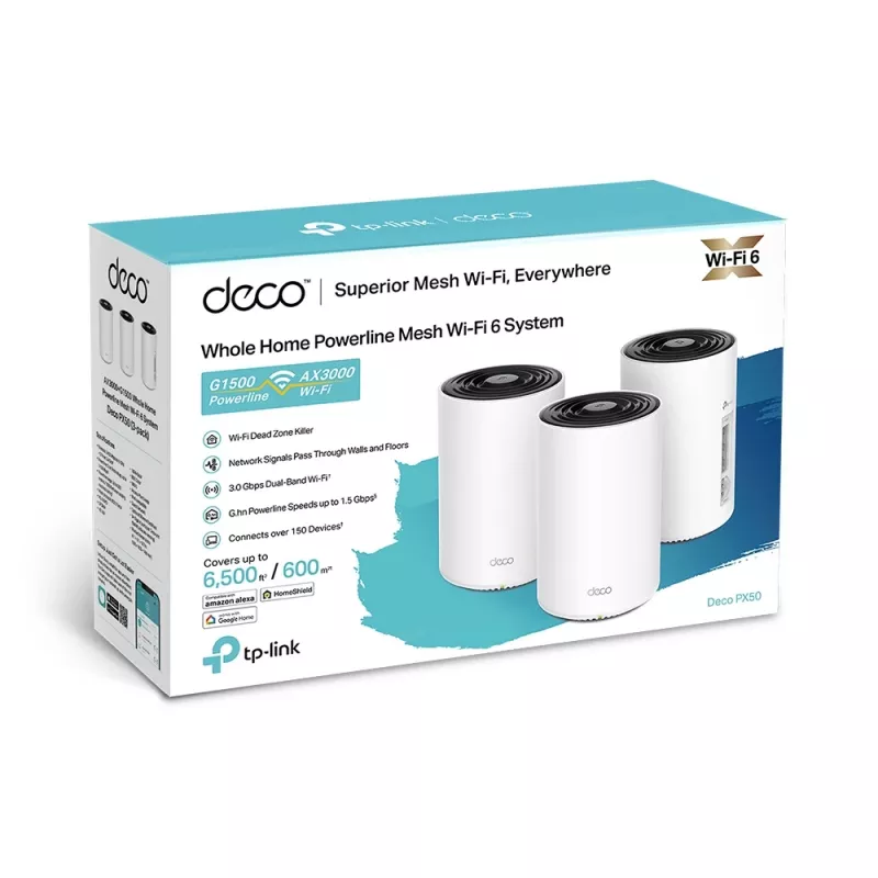 TP-Link AX3000 + G1500 Whole Home Powerline Mesh Wi-Fi 6 System
