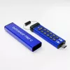iStorage datAshur PRO+C 256GB | certificato FIPS 140-3 Level 3 | unità USB Type-C sicura | crittografia hardware AES-XTS 256-Bit | protetta da PIN | adattatore Type-C-A incluso