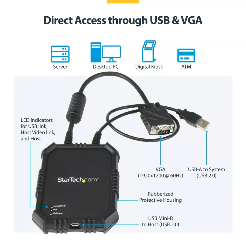 StarTech.com console KVM da laptop a server con case robusto