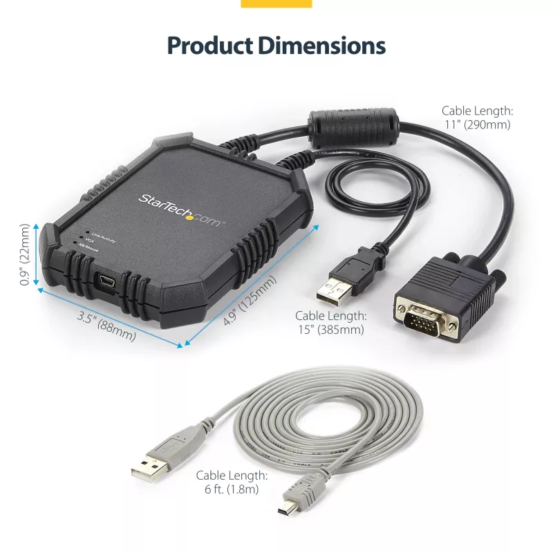 StarTech.com console KVM da laptop a server con case robusto