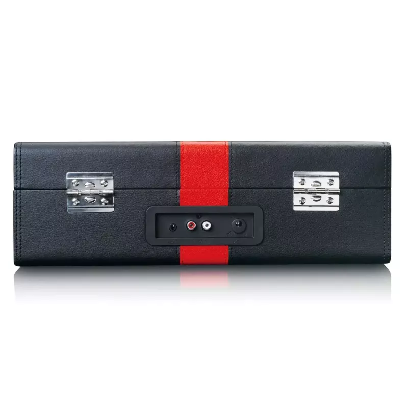 Giradischi audio a trasmissione a cinghia Lenco TT-110 nero rosso semiautomatico