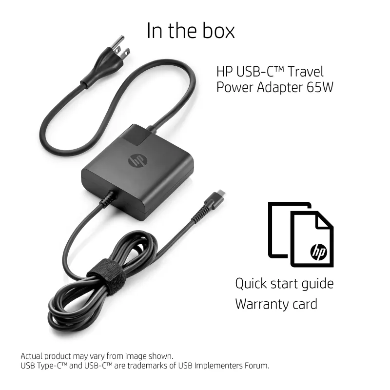 HP X7W50AA 65W SFF alimentatore USB-C, EURO