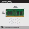 HP 8GB DDR4 3200 SODIMM Memoria, Business, Windows 10, Windows 11, 70 mm, 30 mm, 1,5 mm, 8 g
