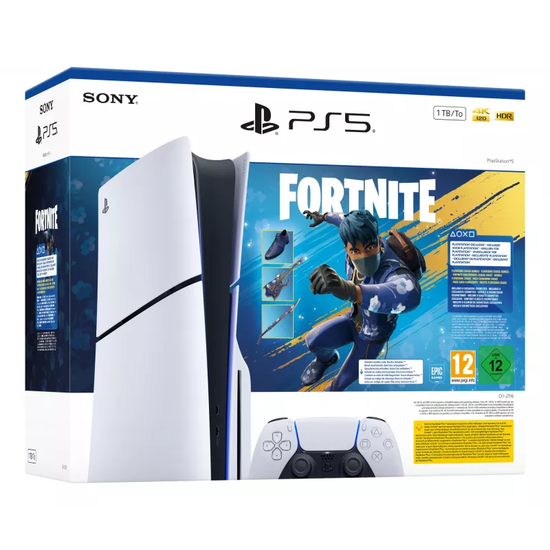 Sony PlayStation 5 - Bundle Fortnite Flowering Chaos 1 TB Wi-Fi nero, bianco
