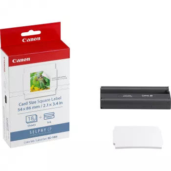 Canon KC-18IS set inchiostro a colori + carta adesiva 54 x 86 mm, 18 fogli