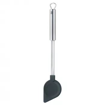 WMF 1873056030 cucchiaio da cucina silicone, acciaio inox nero, acciaio inox 1 pezzo