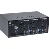 Switch KVM desktop InLine, 2 porte, doppio monitor, DP+HDMI, 4K, USB 3.0, audio