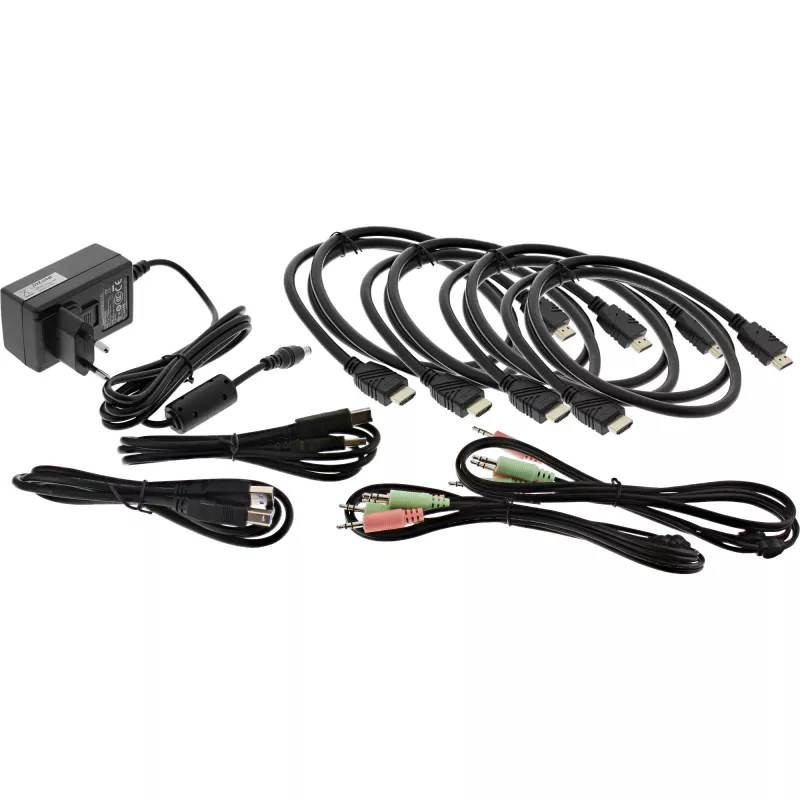 Switch KVM desktop InLine 62652I 2 porte doppio monitor HDMI 4K USB 3.0 audio