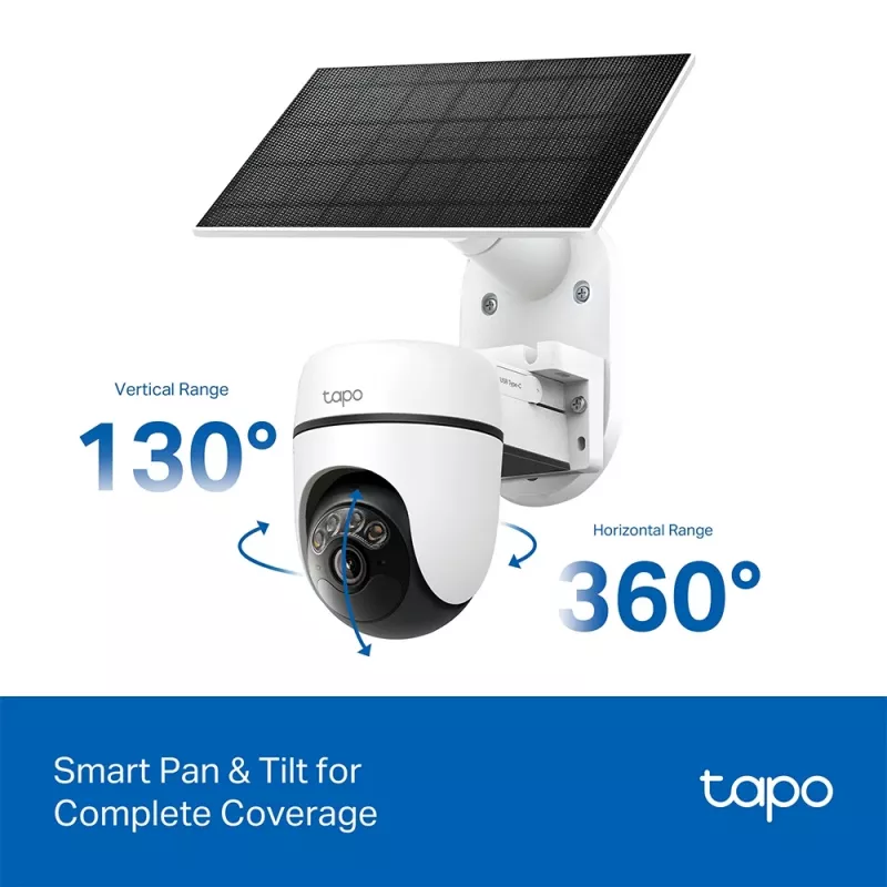 TP-Link Tapo kit telecamera di sicurezza pan/tilt alimentata a energia solare