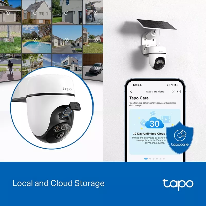 TP-Link Tapo kit telecamera di sicurezza pan/tilt alimentata a energia solare