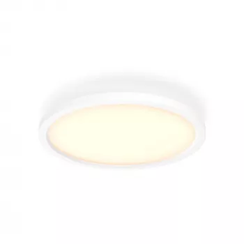 Philips Aurelle Hue lampada pannello rotonda, lampada da soffitto intelligente, Bluetooth/Zigbee, bianco, LED, alluminio, variabile