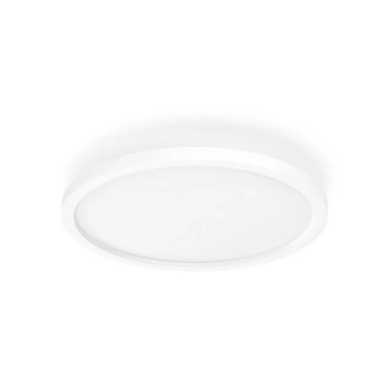 Philips Aurelle Hue lampada pannello rotonda, lampada da soffitto intelligente, Bluetooth/Zigbee, bianco, LED, alluminio, variabile