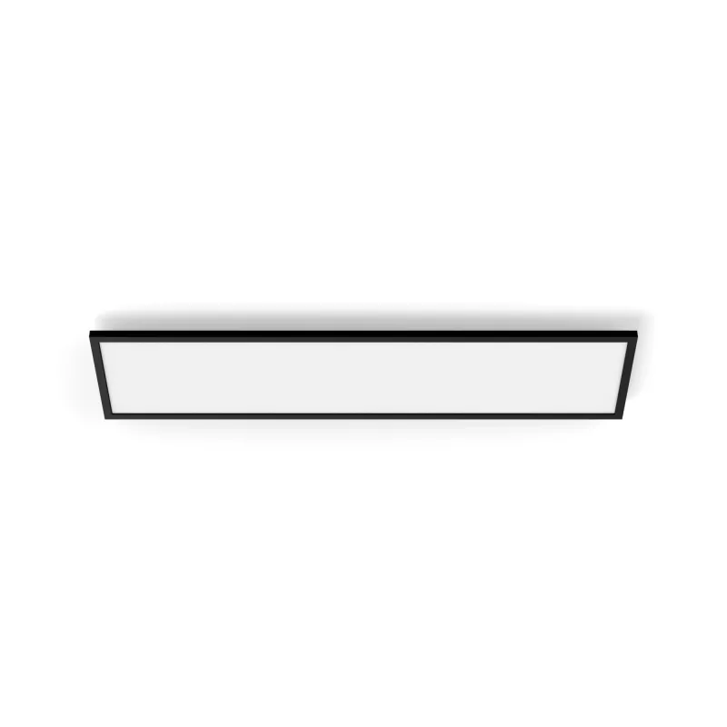 Lampada da soffitto intelligente Signify Philips Aurelle Rectangle Panel — Bluetooth/Zigbee, 1200×300×48 mm, nero