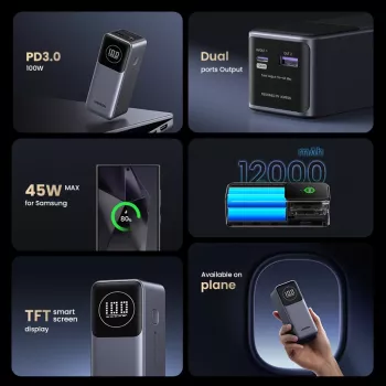 Powerbank portatile Ugreen 12000mAh 100W ricarica rapida