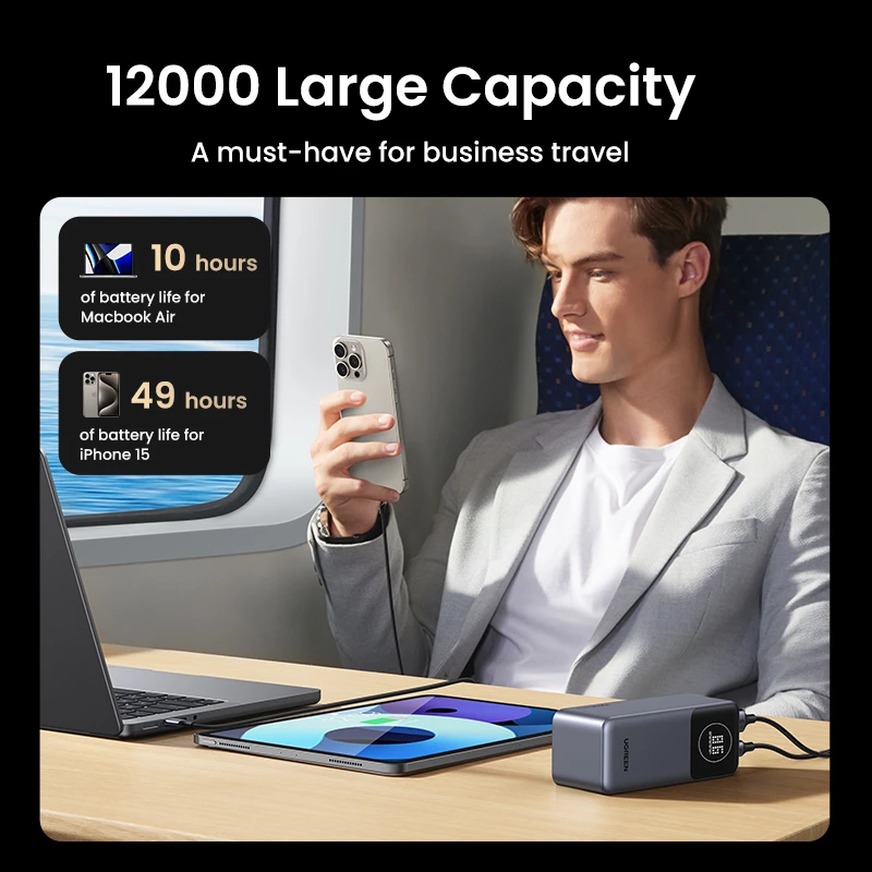 Powerbank portatile Ugreen 12000mAh 100W ricarica rapida