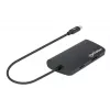 Manhattan dock/hub USB-C con lettore di schede, porte (x5): Ethernet, USB-A (3) e USB-C, 5 Gbit/s (USB 3.2 Gen1 alias USB 3.0), con Power Delivery (100W) alla porta USB-C (nota: alimentatore USB-C e cavo USB-C aggiuntivi necessari), universale per tutti i dispositivi, alluminio