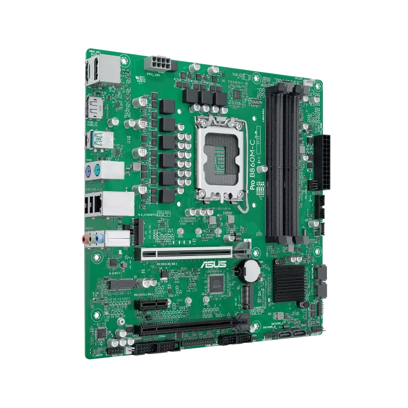 Scheda madre ASUS PRO B860M-C-CSM — Intel B860, LGA 1851 (Socket V1), Micro ATX, 4× DIMM DDR5, 256 GB max