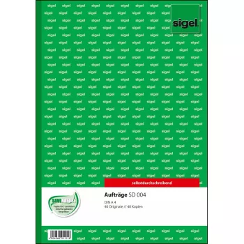Modulo commerciale Sigel SD006 verde A4 80 fogli