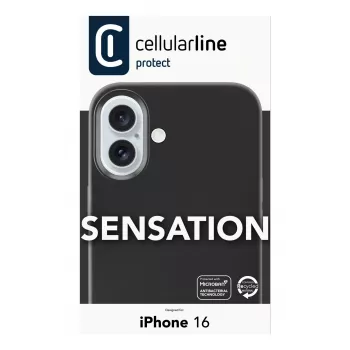 Cellularline Sensation – custodia per iPhone 16 in silicone soft-touch, cover, Apple, iPhone 16, 15,5 cm (6,1