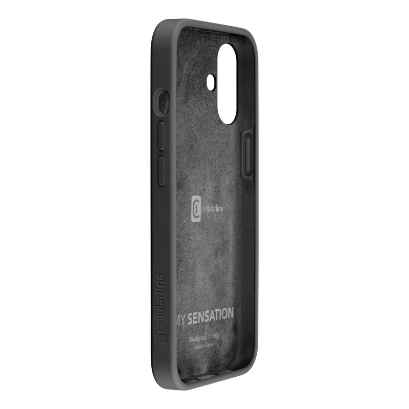 Cellularline Sensation – custodia per iPhone 16 in silicone soft-touch, cover, Apple, iPhone 16, 15,5 cm (6,1