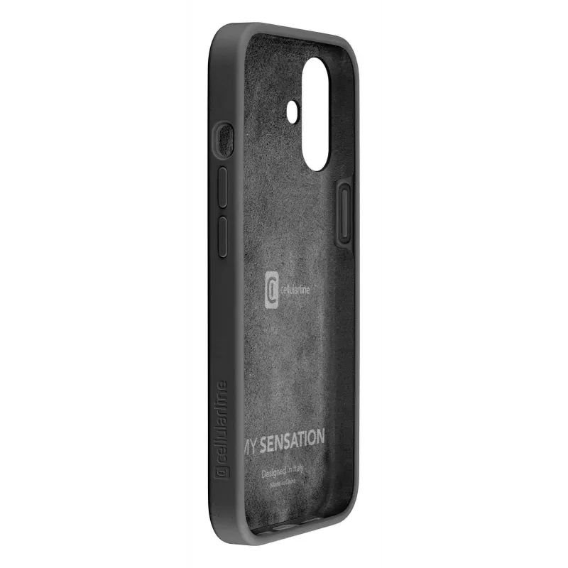 Cellularline Sensation – custodia per iPhone 16 in silicone soft-touch, cover, Apple, iPhone 16, 15,5 cm (6,1