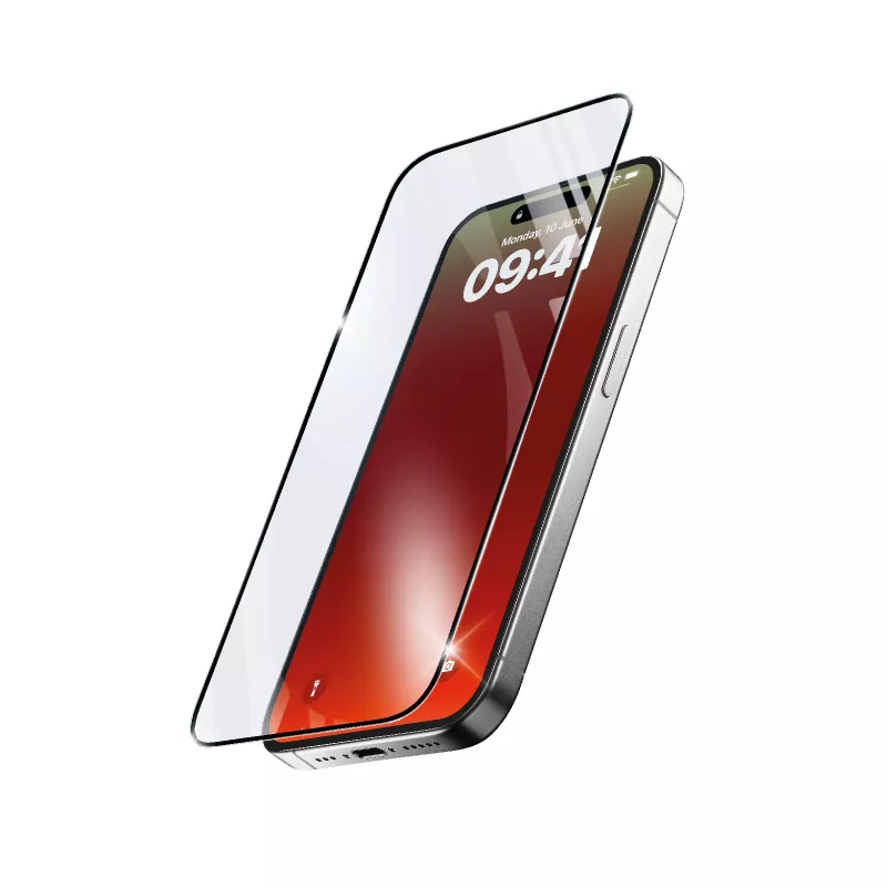 Cellularline Fortified Xtreme Glass - iPhone 16 vetro temperato ultraresistente con bordi rinforzati, facile da applicare ed estremamente resistente