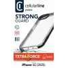 Cellularline Tetra Force Strong Guard – custodia protettiva ultra elastica e antiurto per iPhone 16e con tecnologia antibatterica Microban® integrata