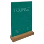 Portacartellini Sigel TA256 A4 acrilico legno marrone trasparente
