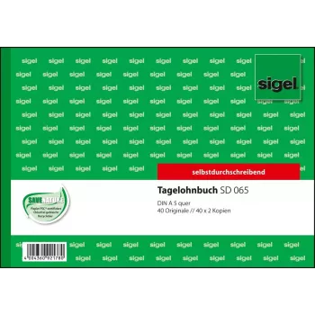 Modulo commerciale Sigel SD065 verde A5 q 120 fogli