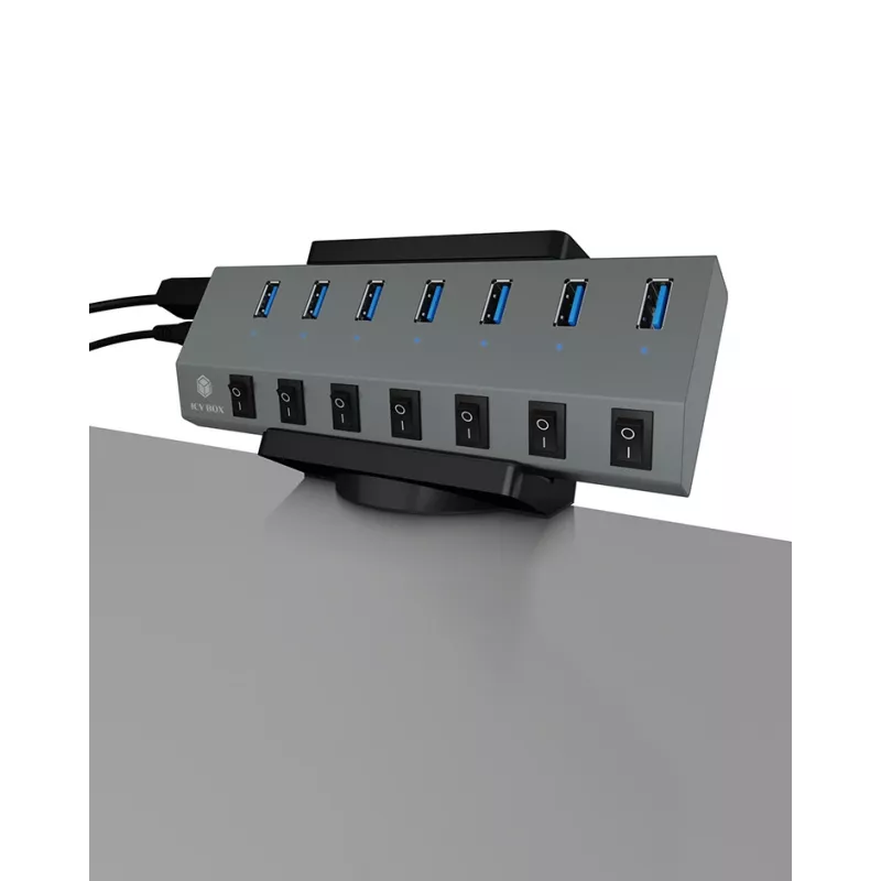 ICY BOX IB-MSA106-HH supporto passivo hub USB nero