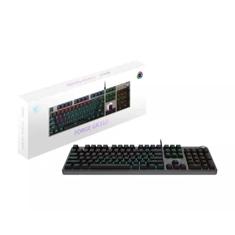 Tastiera da gaming MSI FORGE GK310 RED DE meccanica USB QWERTY nero