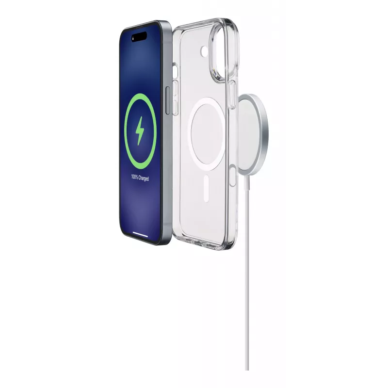 Cellularline Gloss Mag – iPhone 16 Custodia magnetica per ricaricare e fissare al caricabatterie MagSafe