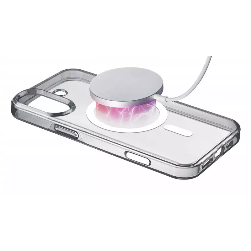 Cellularline Gloss Mag – iPhone 16 Custodia magnetica per ricaricare e fissare al caricabatterie MagSafe