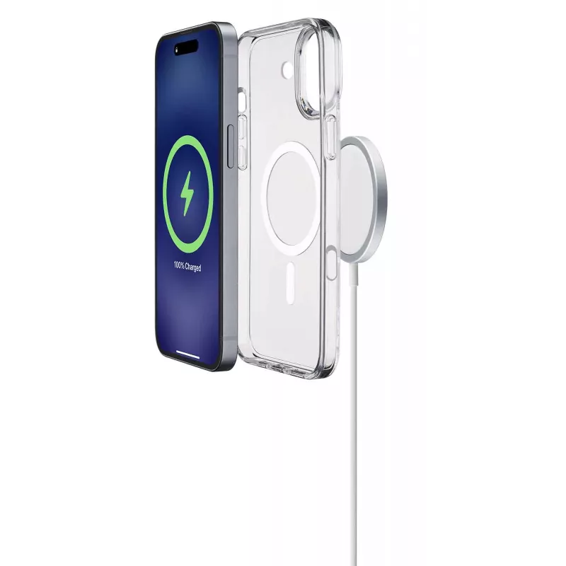 Cellularline Gloss Mag – iPhone 16 Custodia magnetica per ricaricare e fissare al caricabatterie MagSafe