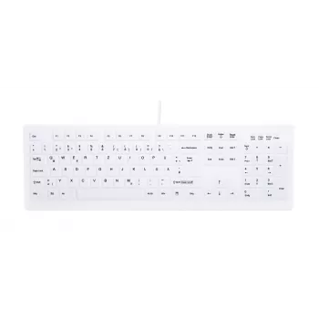 Tastiera RF wireless Active Key AK-C8100 — full-size 105 tasti, ufficio, bianco, layout tedesco